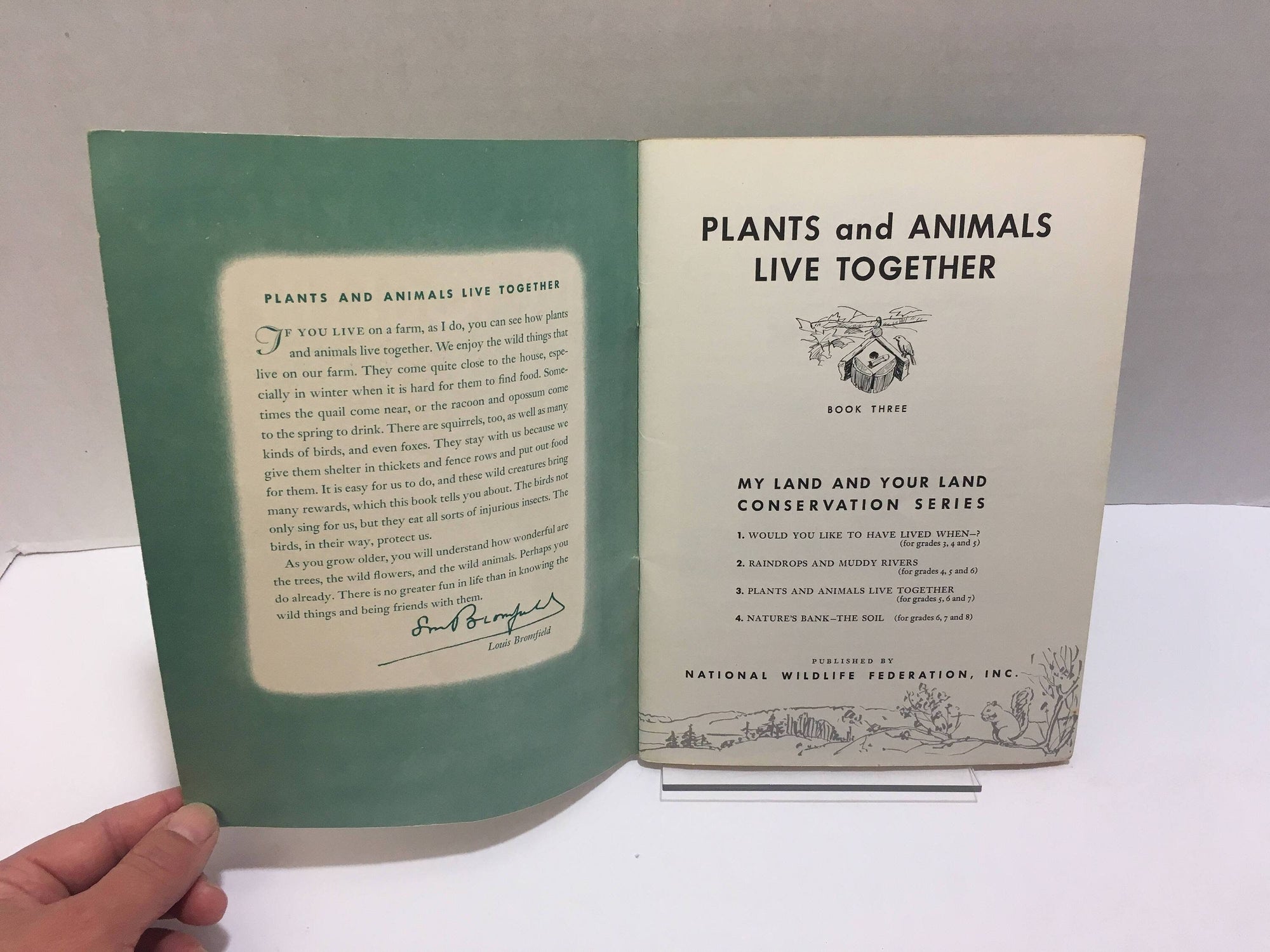 National Wildlife Federation Pamphlet Plants and Animals Live Together Book Three 1953  Vintage Book