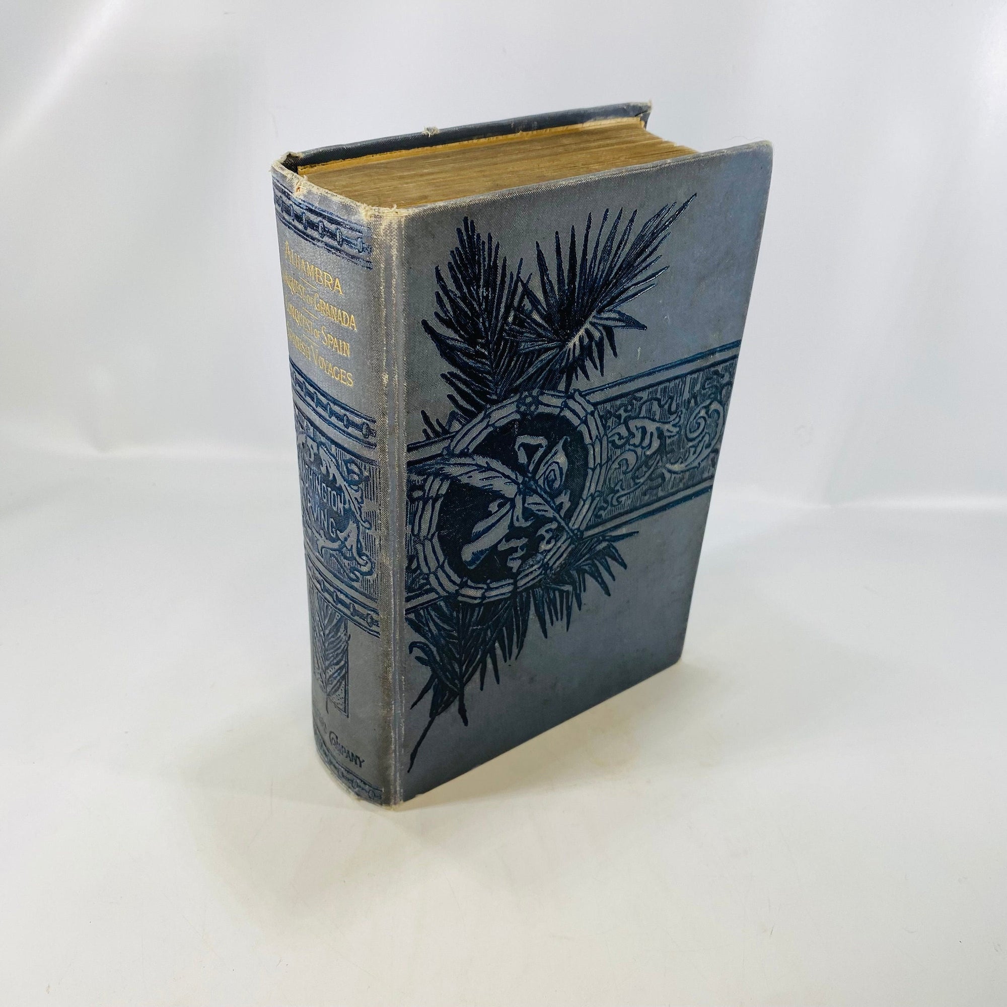 Alhambra, Conquest of Granada, Conquest of Spain, & Spanish Voices by Washington Irving Bedford Company-Reading Vintage Vintage Book