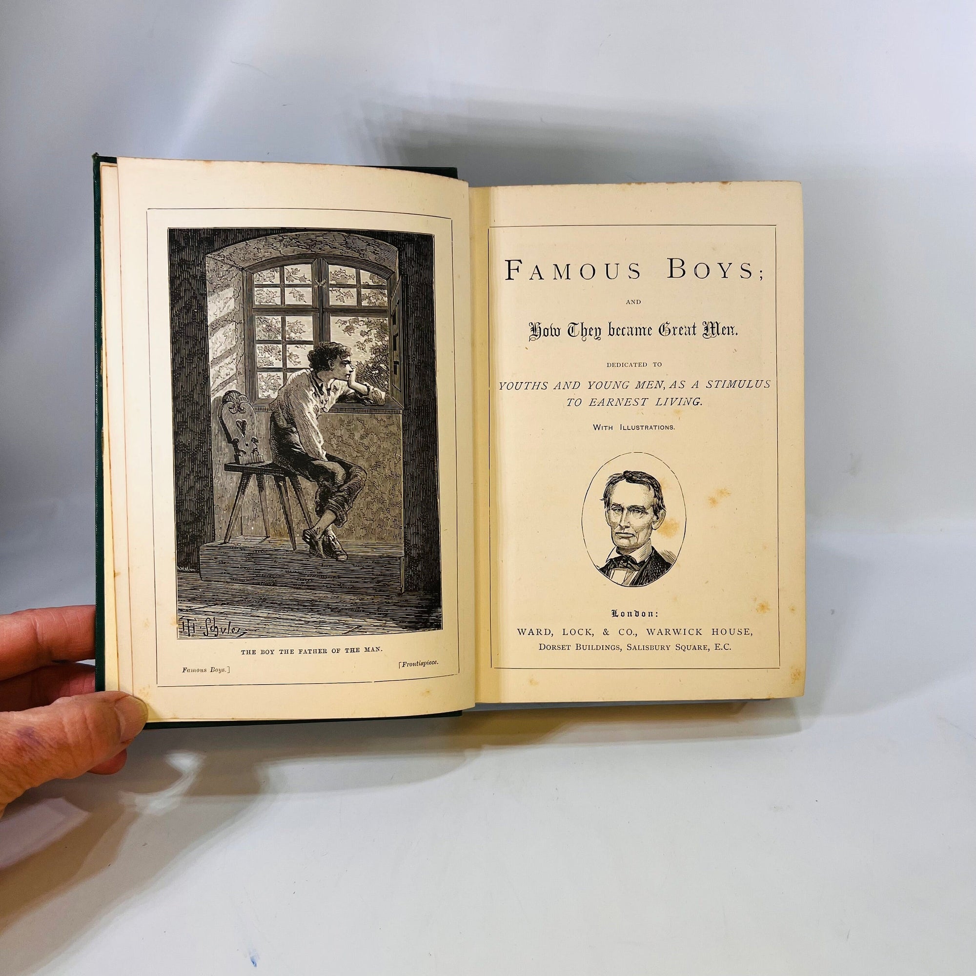 Famous Boys and How They Became Great Men with illustrations Published by Ward Lock & Co no date 1882? Vintage Book