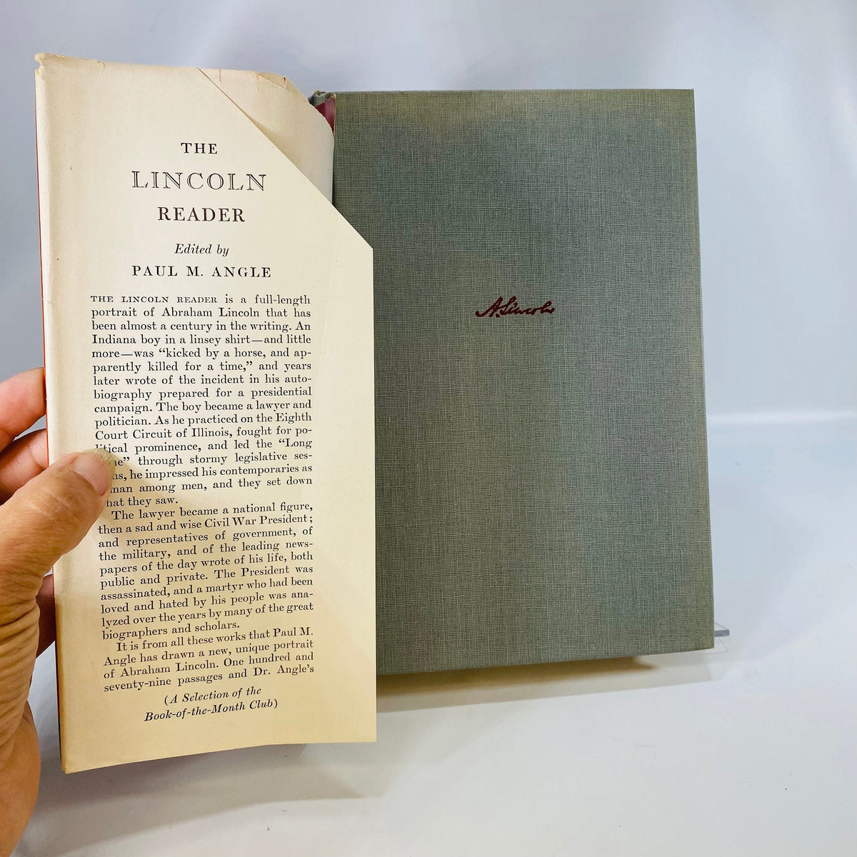 The Lincoln Reader by Paul M. Angle 1947 Kingsford Press Inc. Vintage Book