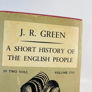 A Short History of The English People by J.R. Green Vol. One 1952 Vintage Book