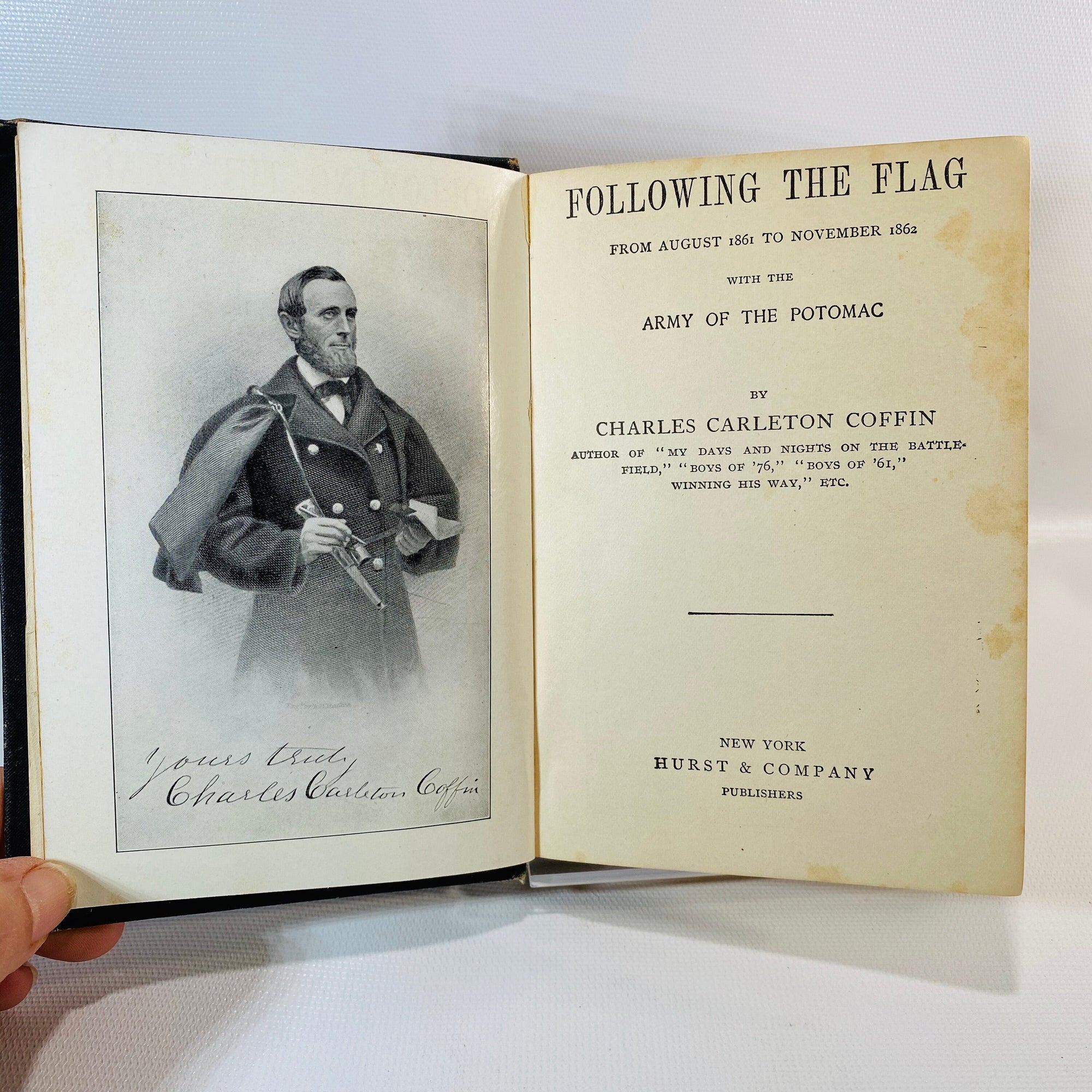 Following the Flag by Charles Carleton Coffin Published by Hurst & Company Vintage Book