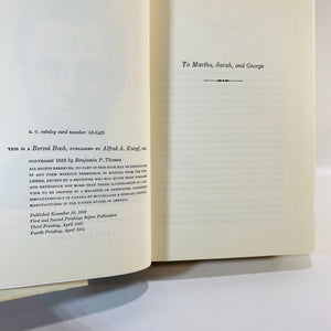 Abraham Lincoln  A Biography by Benjamin P. Thomas 1954 Vintage Book