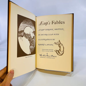 Aesop's Fables a new version by Munro Leaf illustrations by Robert Lawson 1979 Easton Press part of the 100 Greatest Books