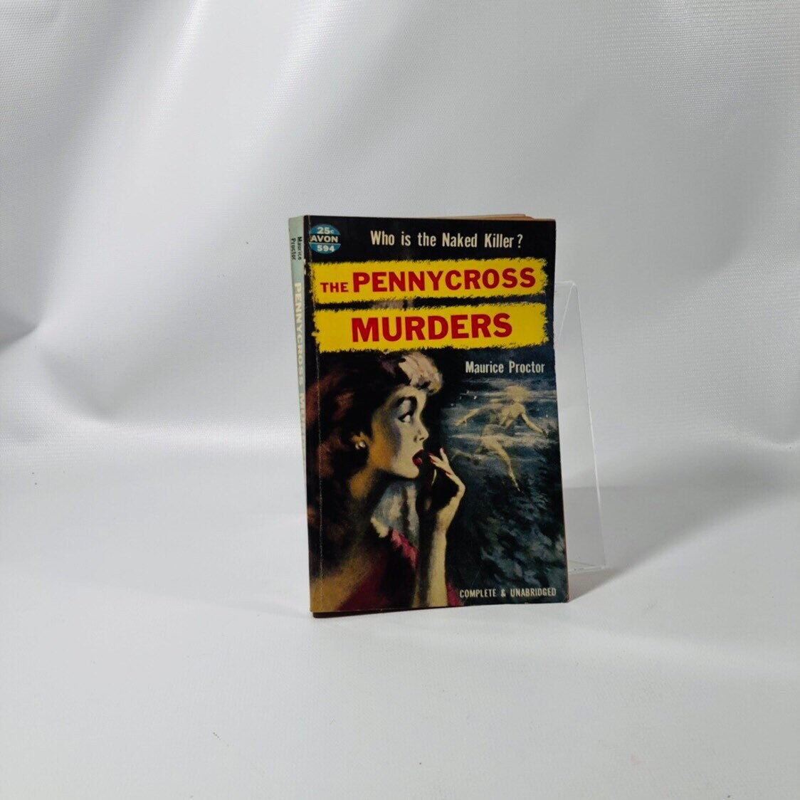 Vintage Paperback The Penny Cross Murders by Maurice Proctor 1951 Avon Book Number 594
