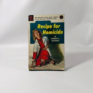 Vintage Paperback Recipe for Homicide by Lawrence G. Blochman 1952 Dell Book 833 Cover Painting by Verne Tossey