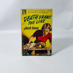 Vintage Paperback Death Draws the Line by Jack Iams Cover Painting by Harry Barton  1949 Dell Book 489