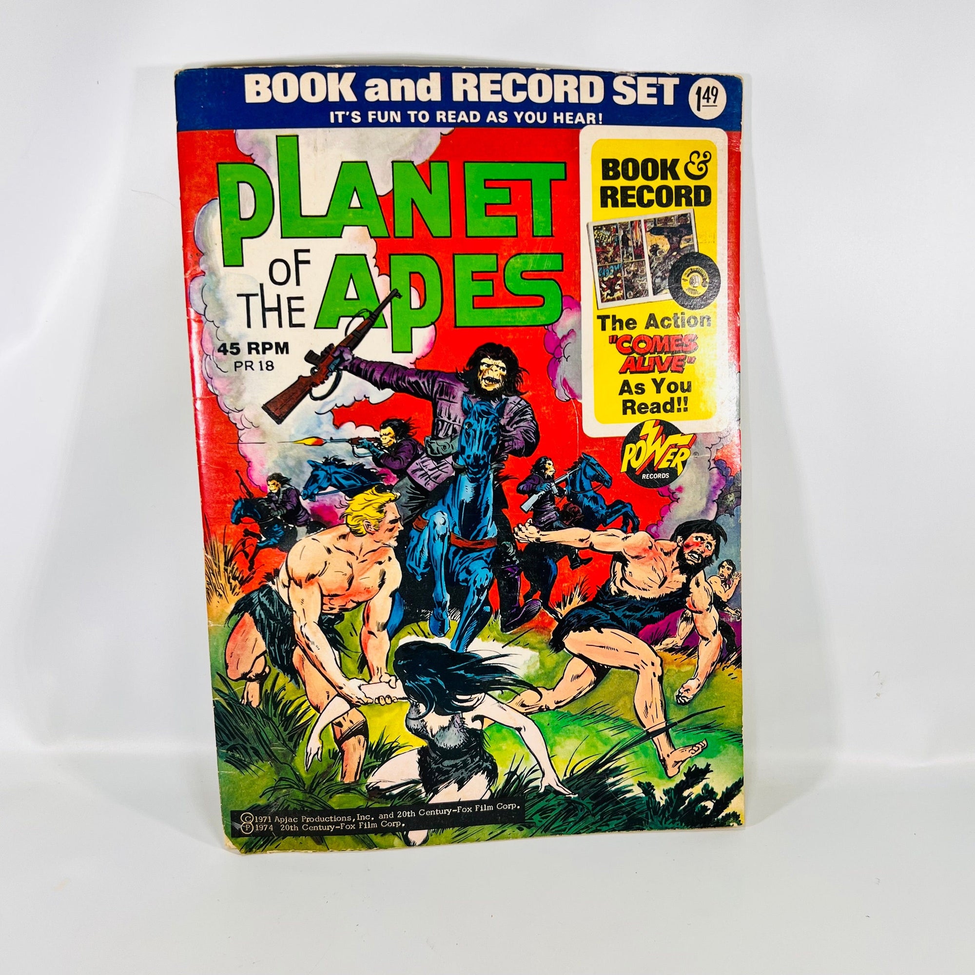 Planet of the Apes PR 18 Book & Record 1974 Power Records 20th Century Fox