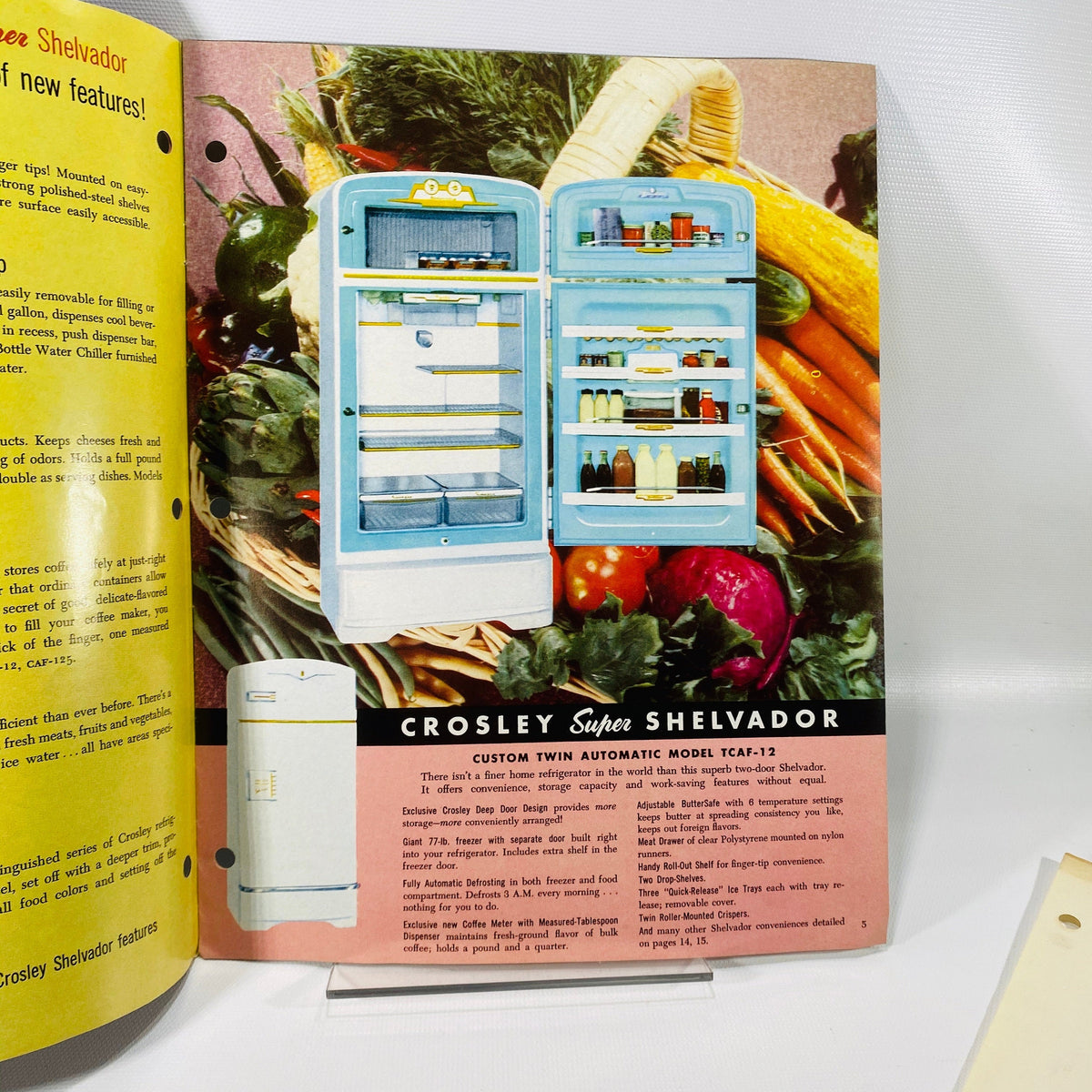 Advertising Pamphlet for Crosby Super Shelvador Refrigerator by The Crosley Appliance and Electronics Division 1953