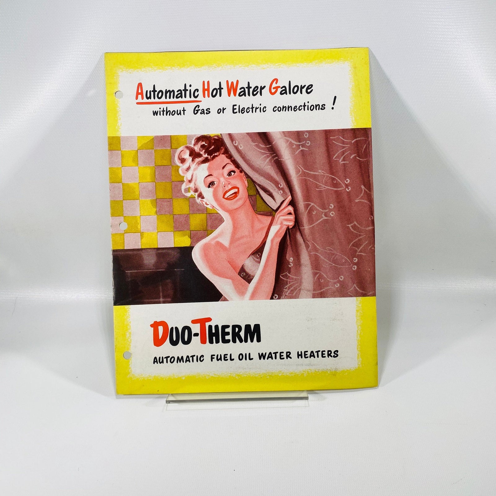 Advertising Pamphlet for Duo-Therm Fuel Oil Water Heaters by The Motor Wheel Corp of Lansing Michigan 1948