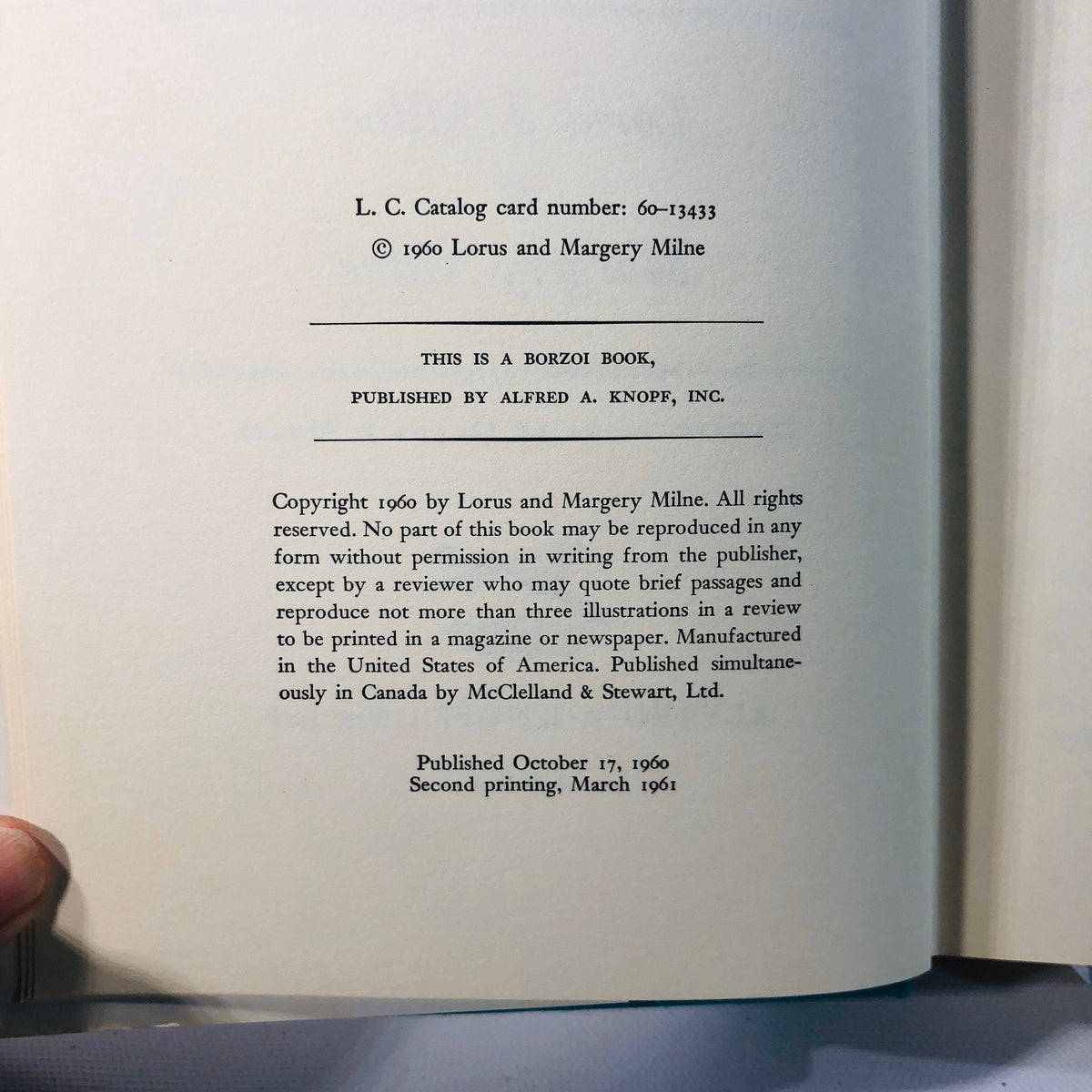The Balance of Nature by Lorus and Margery Milne 1961
