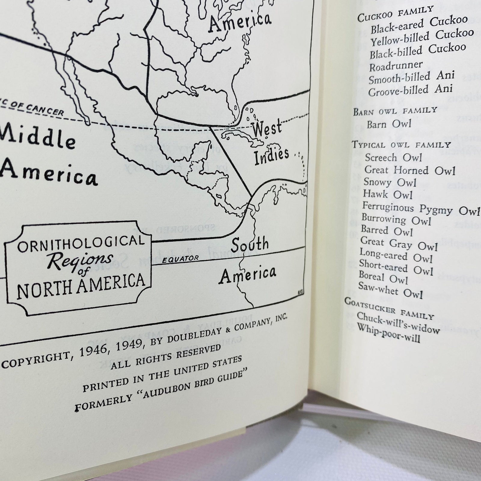 Audubon Land Bird Guide Birds of Eastern & Central North America by Richard Pough 1949