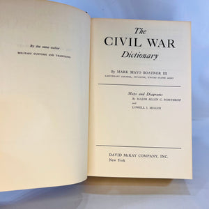 The Civil War Dictionary by Mark Mayo Boatner 1962 David McKay Company Inc Vintage Book