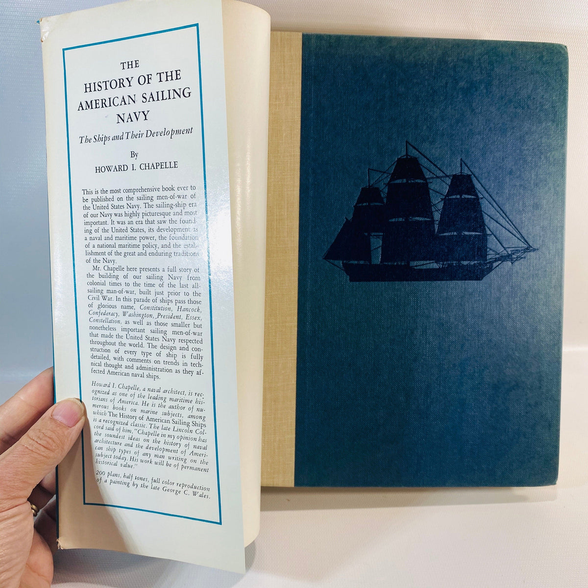 The American Sailing Navy by Howard Chapelle 1949 Vintage Book