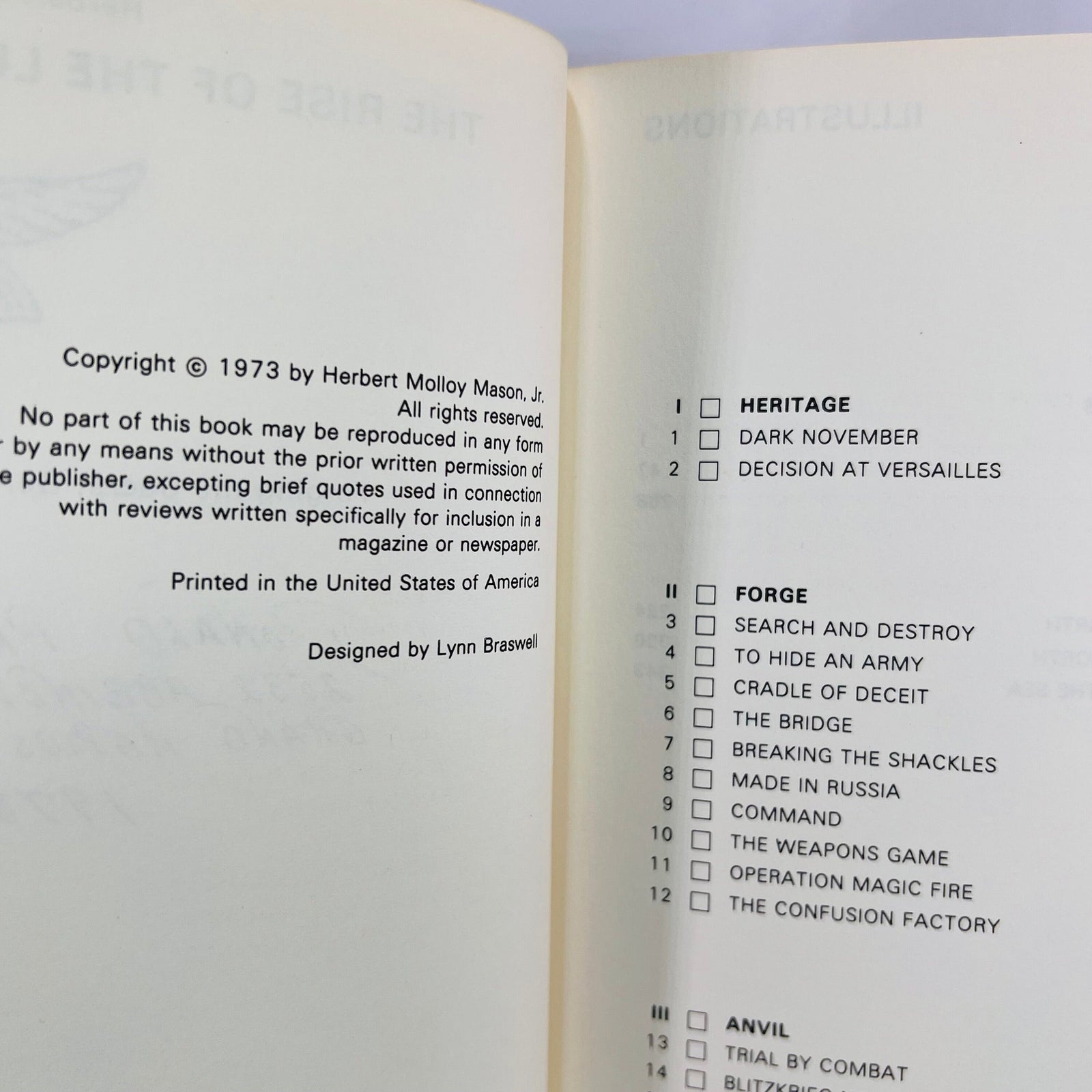 The Rise of the Luftwaffe 1918-1949 by Herbert Mason Jr 1973 The Dial Press Vintage Book