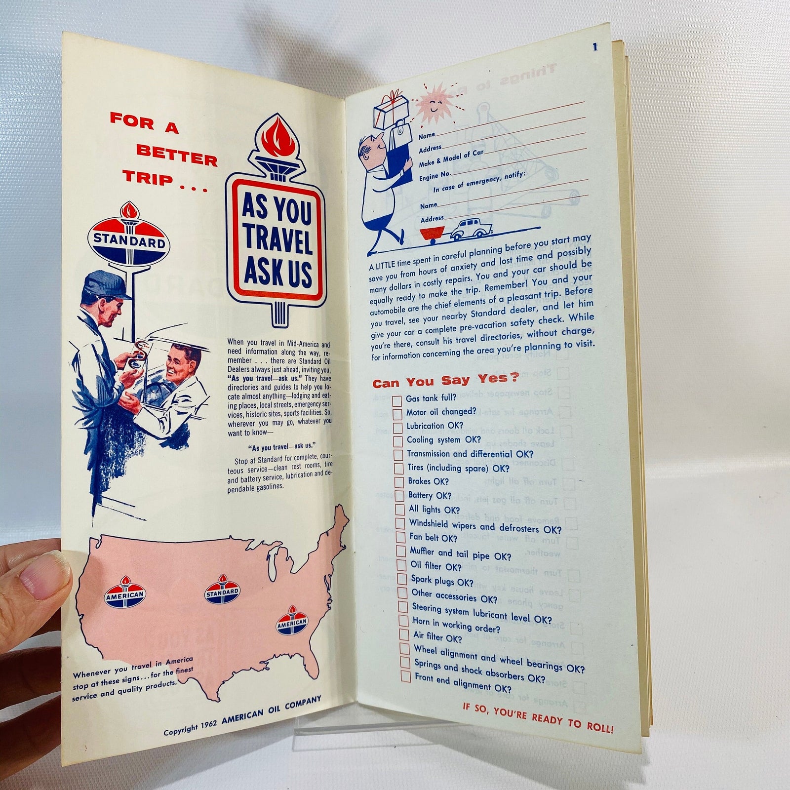 Adventure Road Touring  Information and Expense Record by Standard American Oil Company 1962