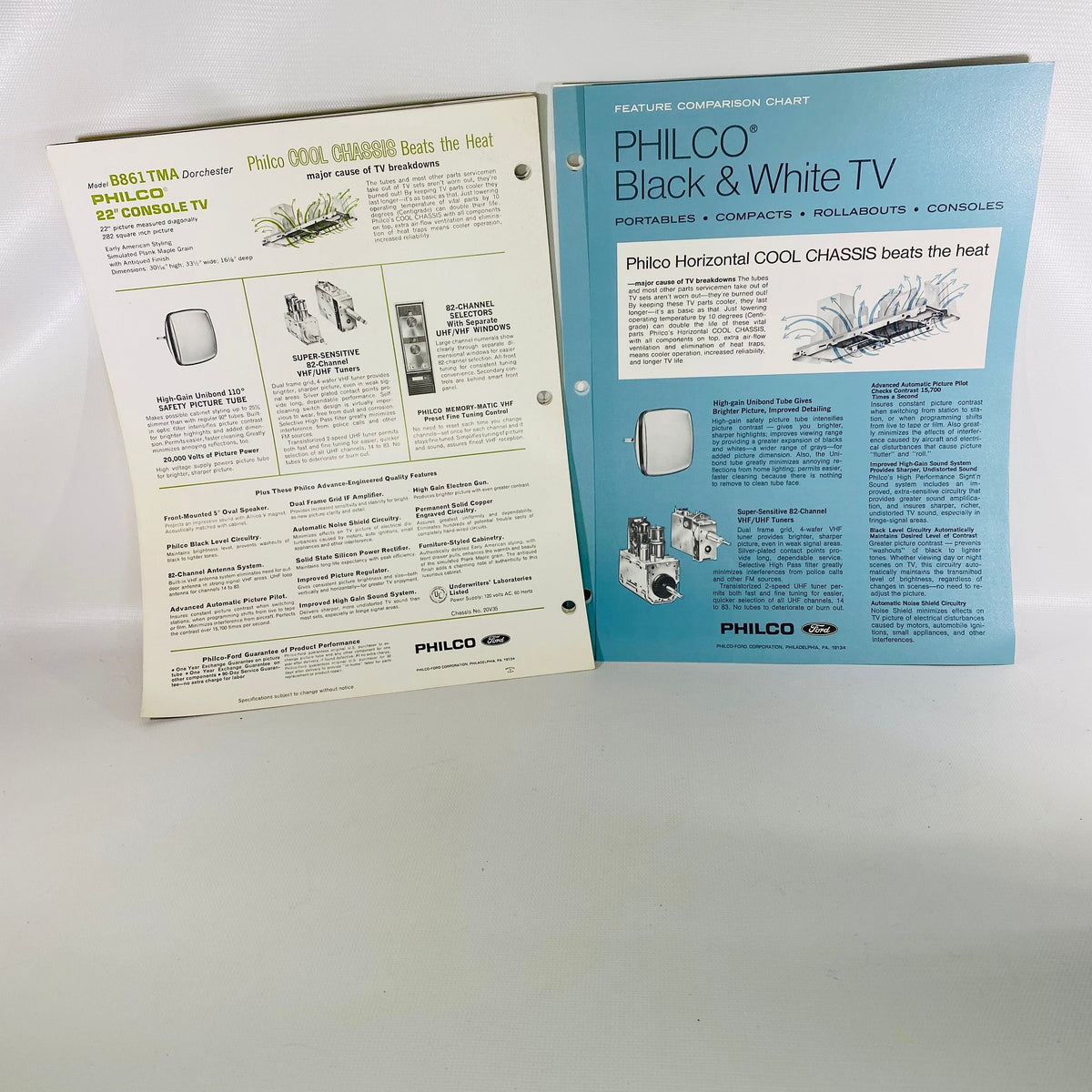 Philco Challenger Solid State Portable Tv Vintage Handbook Philco-Ford Corporation