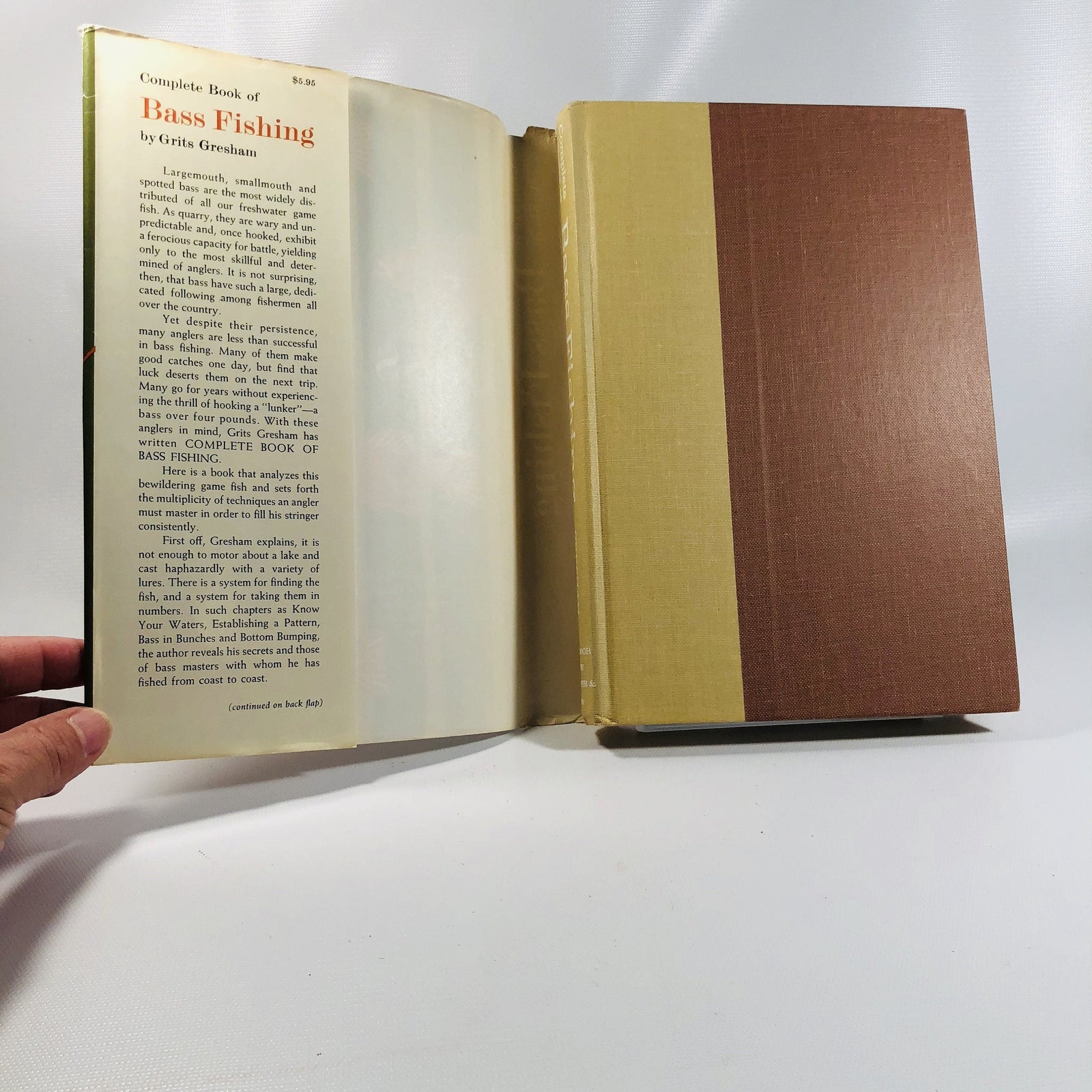 Complete Book of Bass Fishing by Grits Gresham 1966 Vintage Book