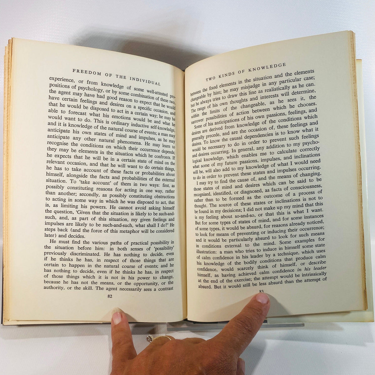 The Freedom of the Individual by Stuart Hampshire 1965 Vintage Book