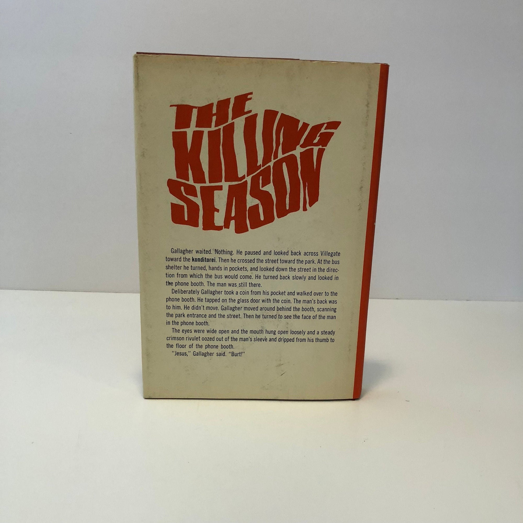 The Killing Season by John Redgate 1967 With Original Dust Jacket Vintage Book Vintage Book