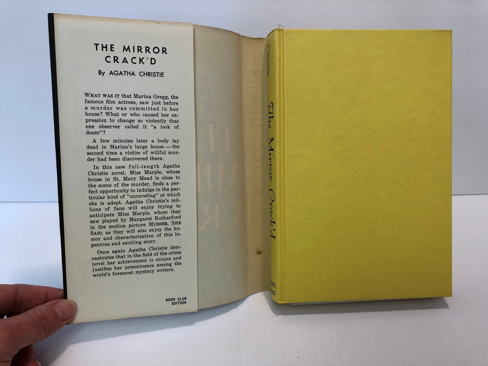 The Mirror Cracked Book Number Nine in the Miss Jane Marple Series by Agatha Christie 1962 Vintage Book