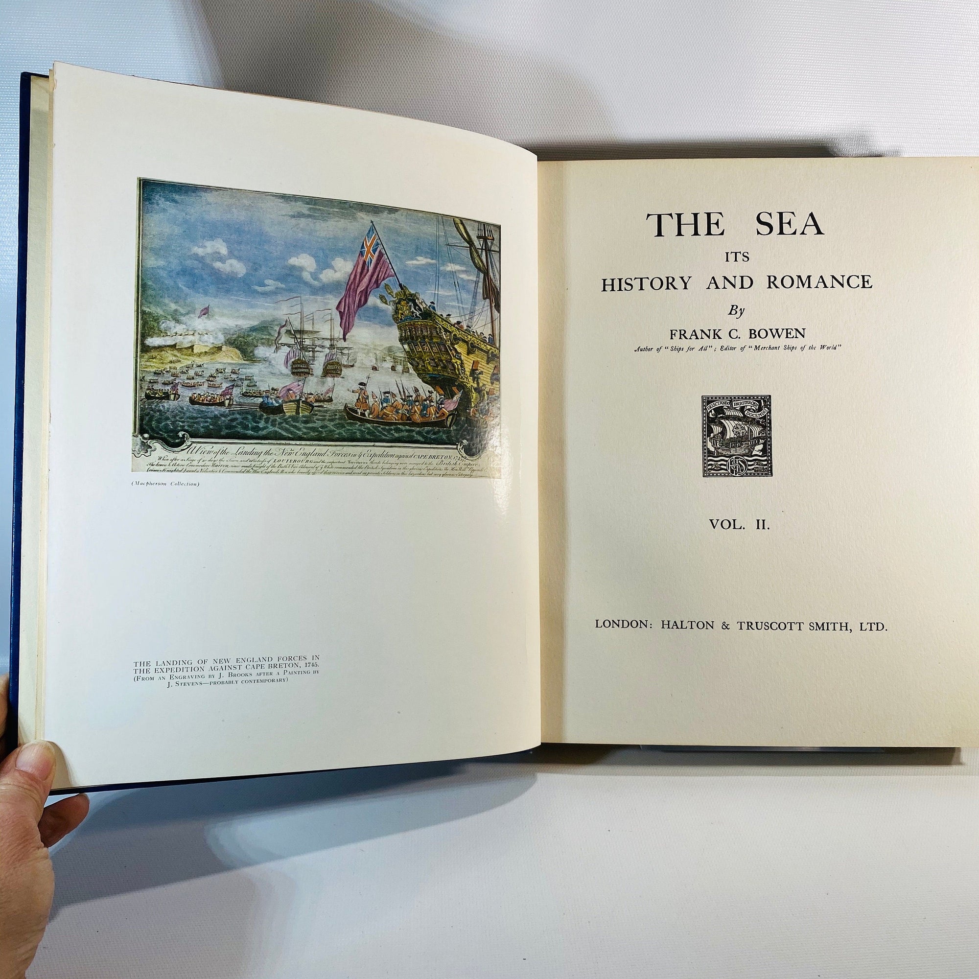 The Sea its History and Romance by Frank C. Bowen Halton & Truscott Smith, 1924-1926 Vintage Book