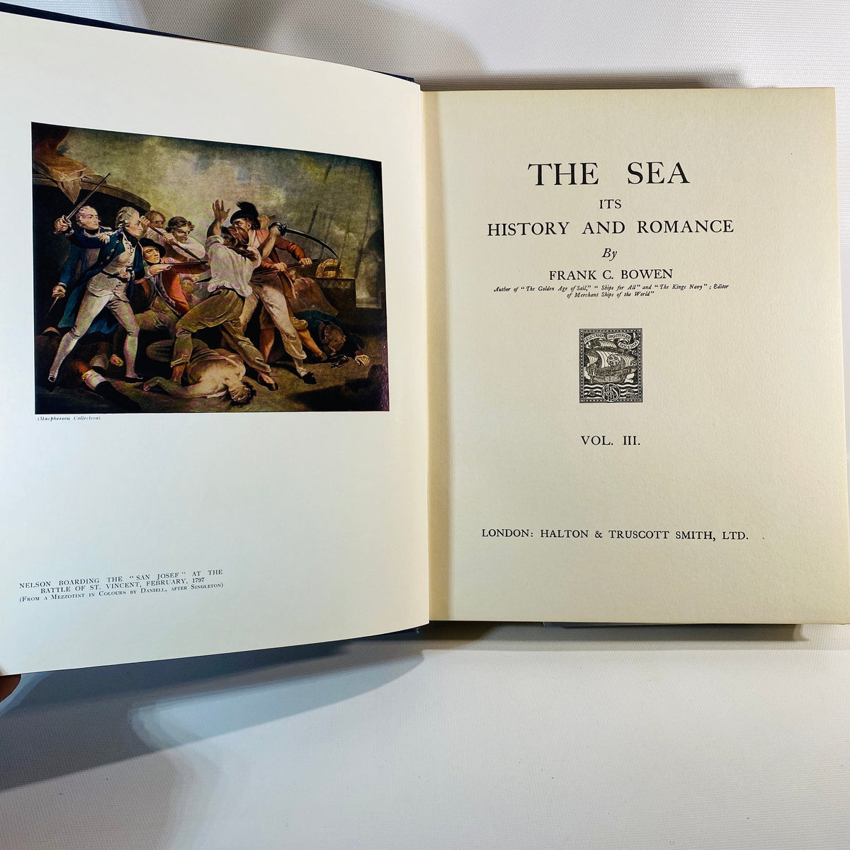 The Sea its History and Romance by Frank C. Bowen Halton & Truscott Smith, 1924-1926 Vintage Book