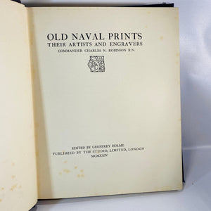 Old Naval Prints Their Artists & Engravers by Charles N. Robinson 1924 Numbered 978 out of 1000 Vintage Book