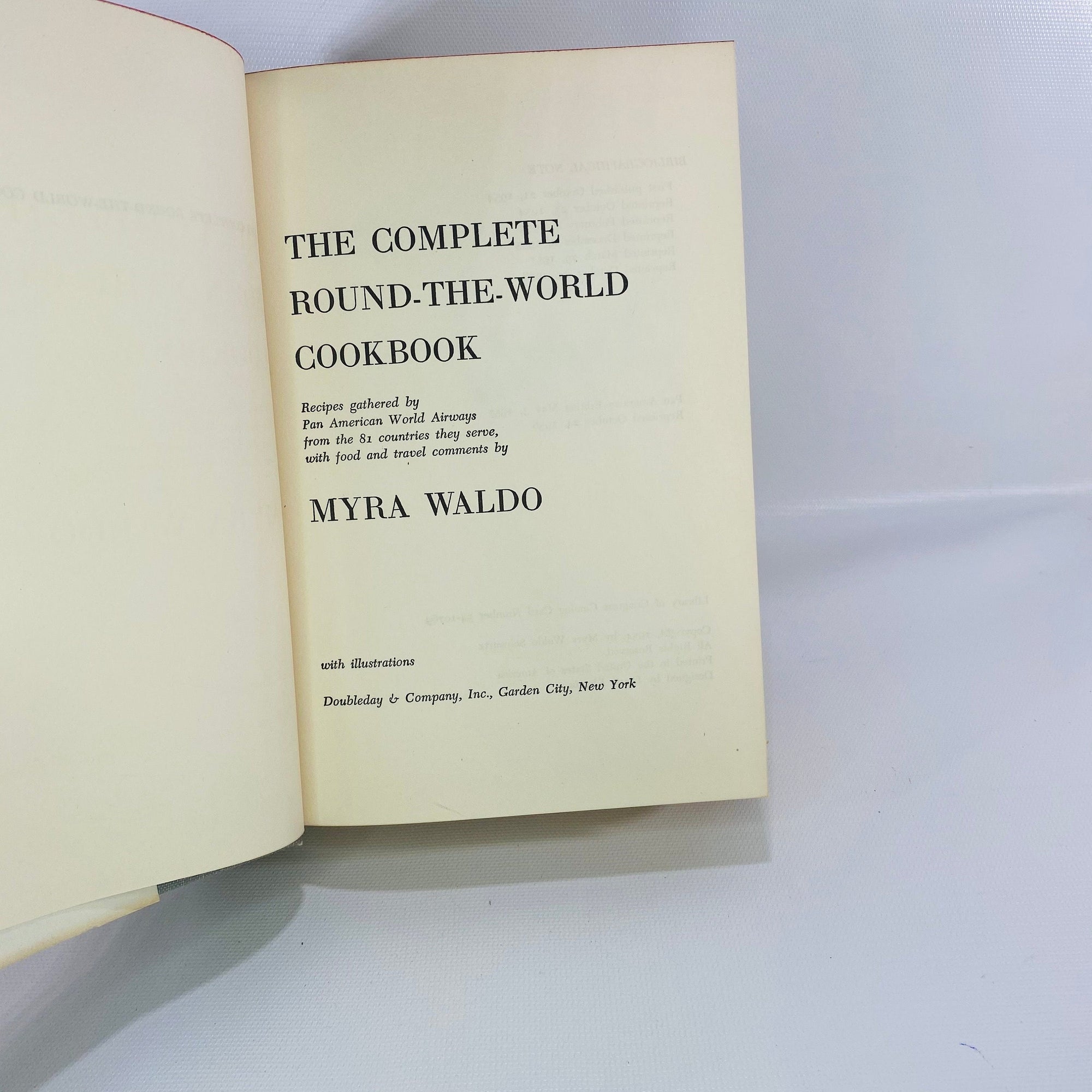 The Complete Round-the-World Cookbook by Myra Waldo 1958 Double day  Vintage Cookbook