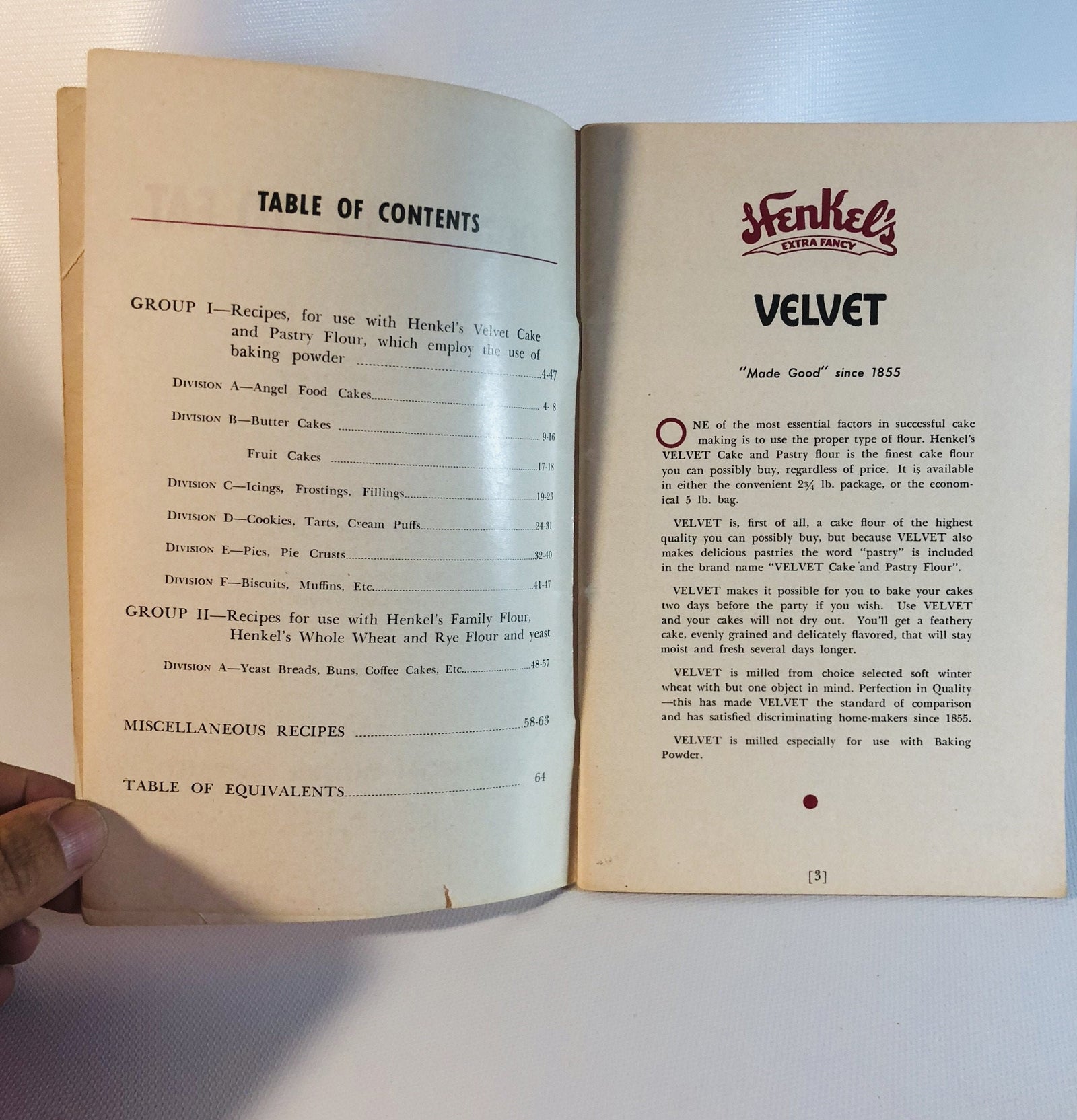 Good Things to Eat Recipe Booklet by Henkel's Commercial Milling Co Detroit Michigan-1939 Vintage Book