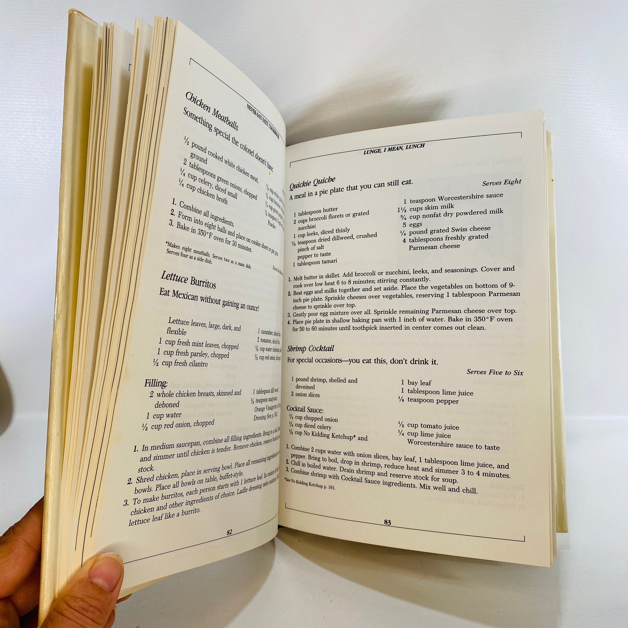 Richard Simmons Never Say Diet Cookbook 1982  Vintage Cookbook