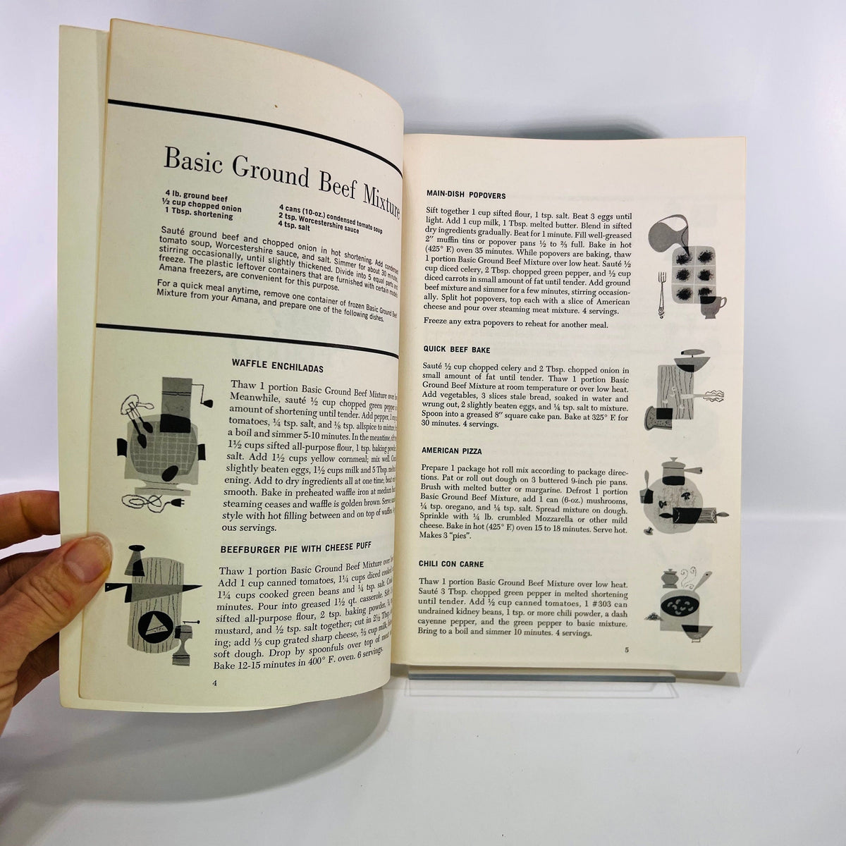Basic Freezer Cookery by Amana Vintage Pamphlet 1959 Amana Refrigeration Inc. Vintage Book