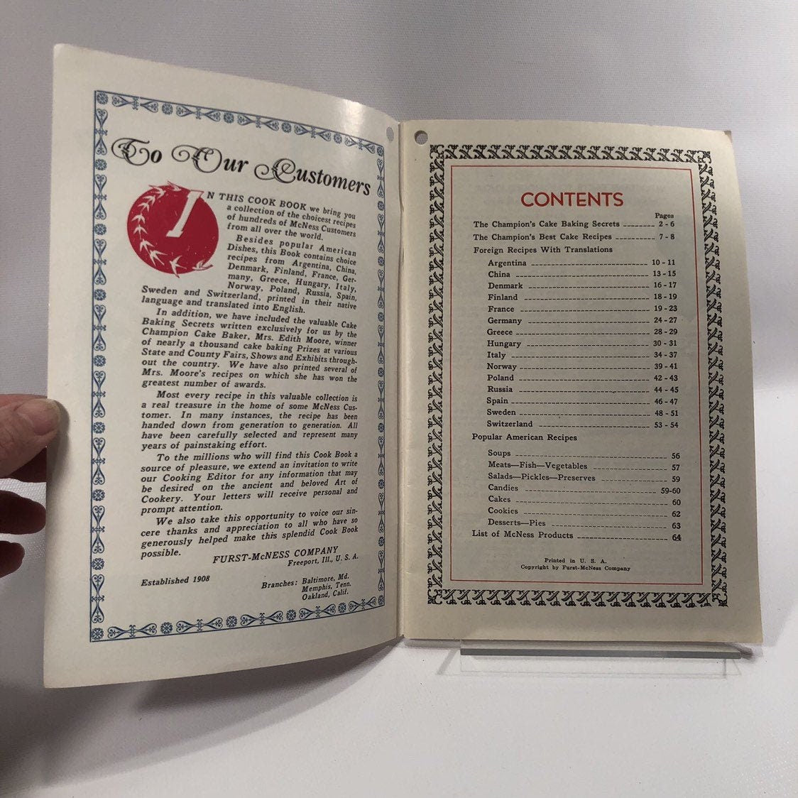 Recipes from Around the World by The McNess Company A Vintage Pamphlet Vintage Book