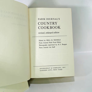 The Farm Journal's Country Cookbook edited by Nell B. Nichols 1972 Doubleday  Vintage Cookbook