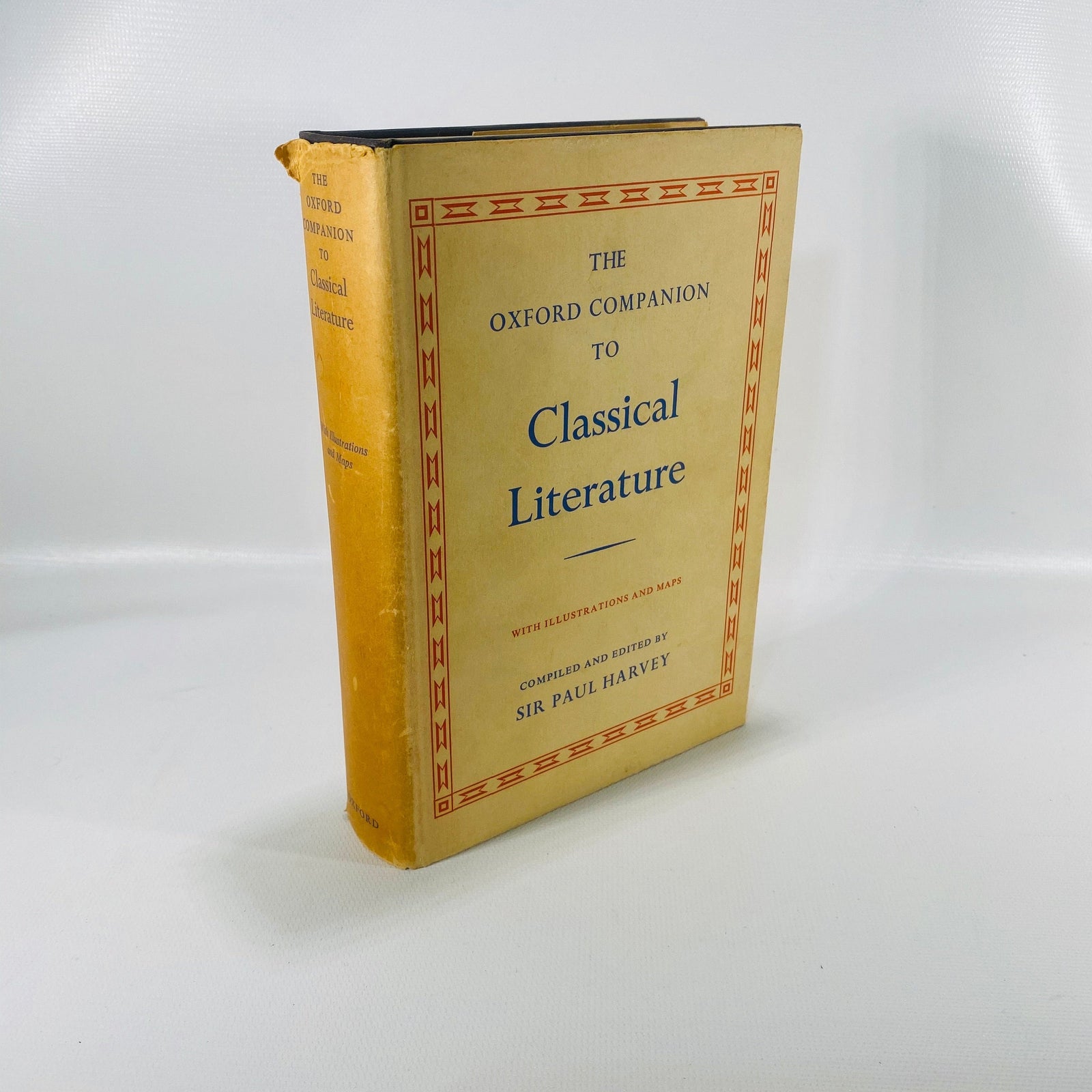 The Oxford Companion to Classical Literature compiled by Sir Paul Harvey 1962 Vintage Book