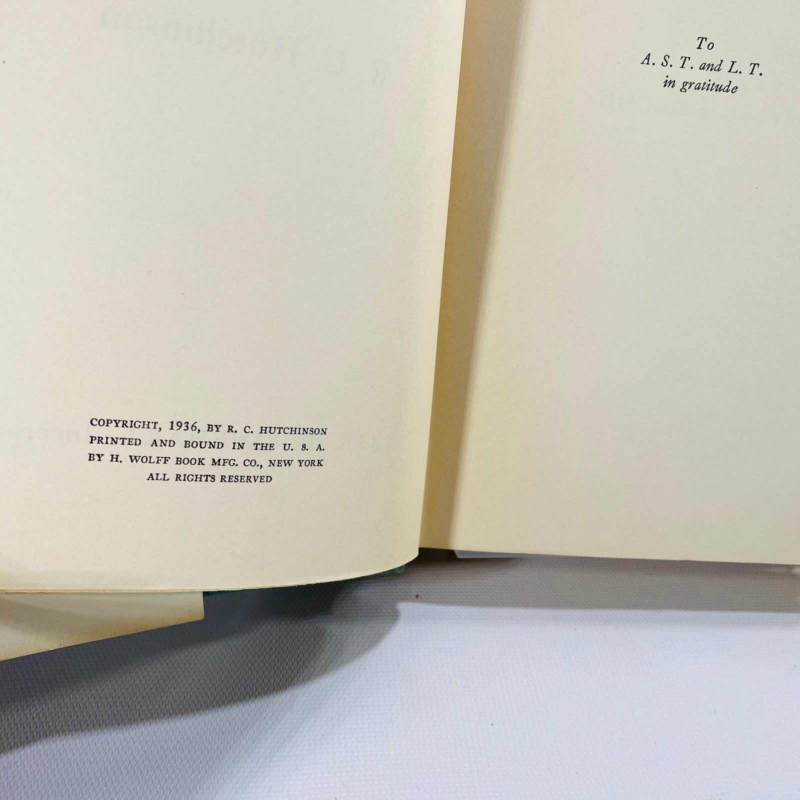 Shining Scabbard by R.C. Hutchinson 1936 Vintage Book