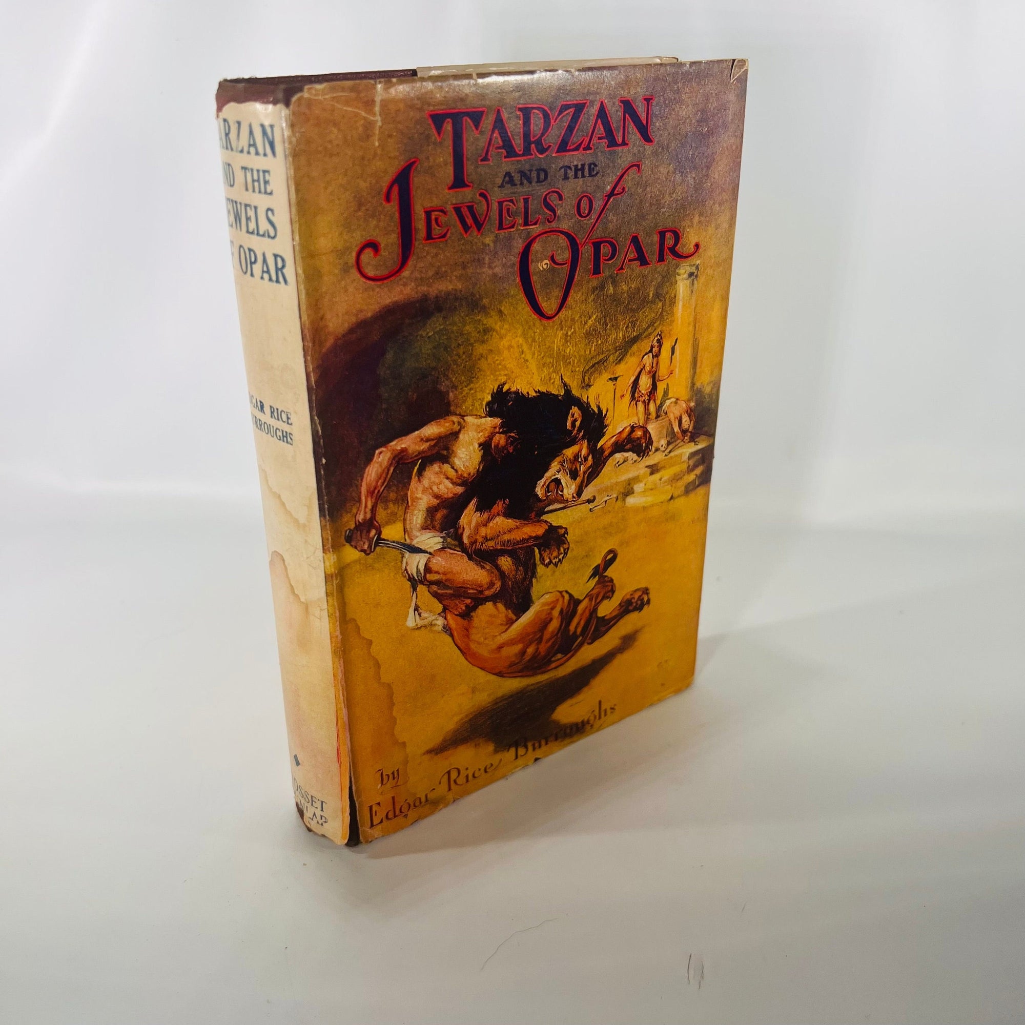 Tarzan and the Jewel of Opar by Edgar Rice Burroughs 1918 Grosset & Dunlap Vintage Book