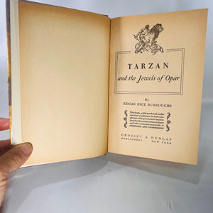 Tarzan and the Jewel of Opar by Edgar Rice Burroughs 1918 Grosset & Dunlap Vintage Book