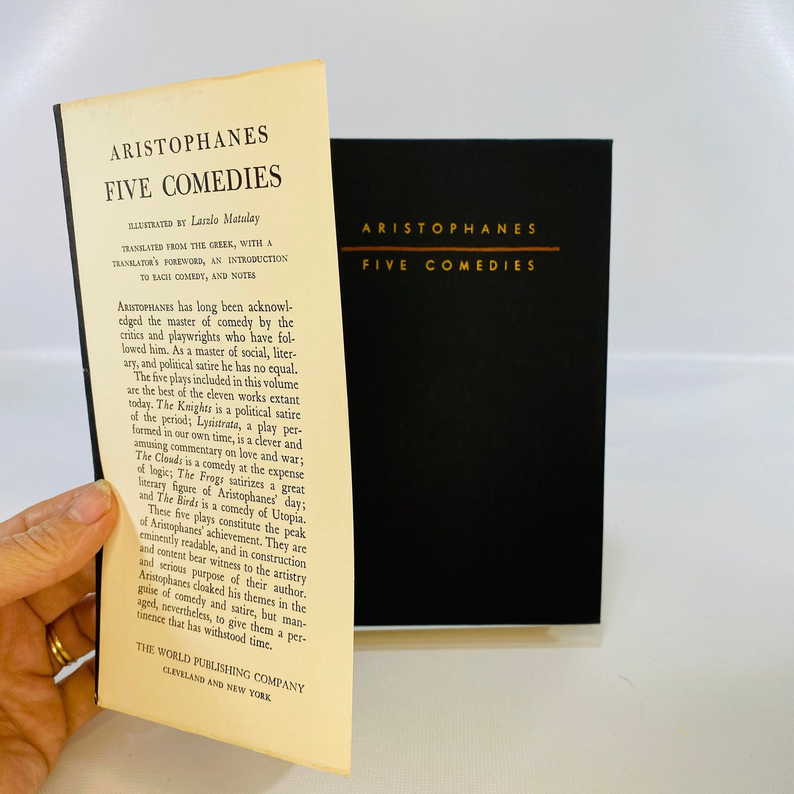 Aristophanes Five Comedies illustrated by Laszlo Matulay 1948 The Living Library Vintage Book