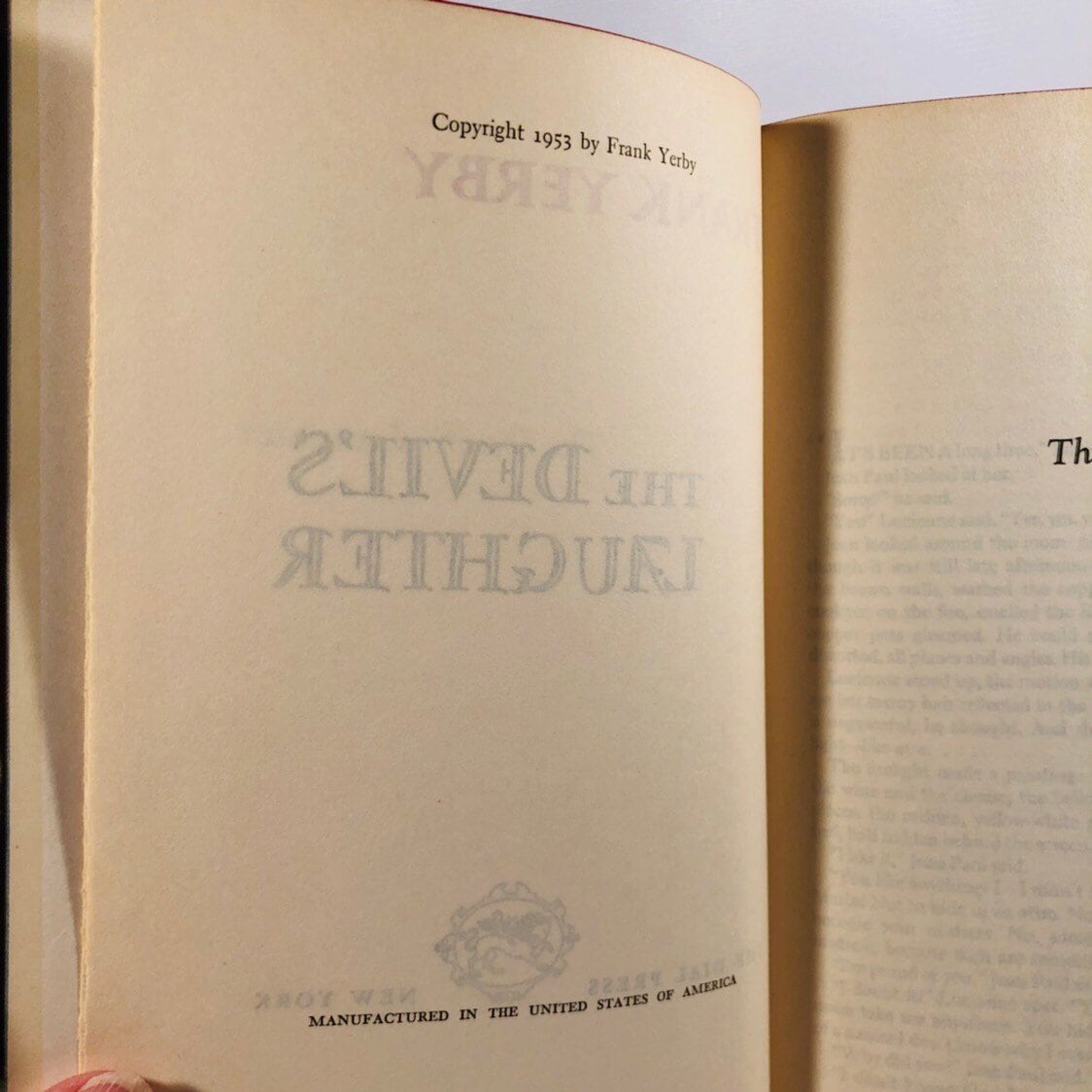 The Devil's Laughter by Frank Yerby 1953 A Romance Set during the French Revolution Vintage Book