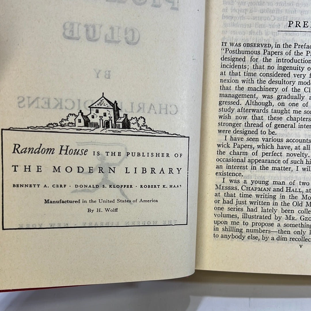 The Pickwick Papers by Charles Dickens  A Modern Library Book Random House Vintage Book