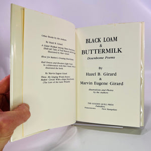 Black Loam & Buttermilk Downhome Poems by Hazel and Marvin Girard 1986 The Golden Quill Vintage Book