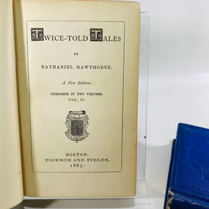 Hawthorn's Twice-Told Tales Volume One & Two by Nathaniel Hawthorn 1865 University Press Vintage Book