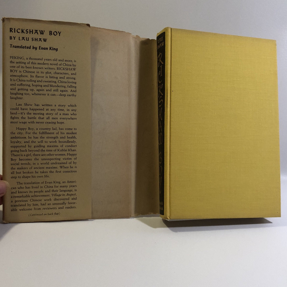 Rickshaw Boy by Lau Shaw 1945 Vintage Book