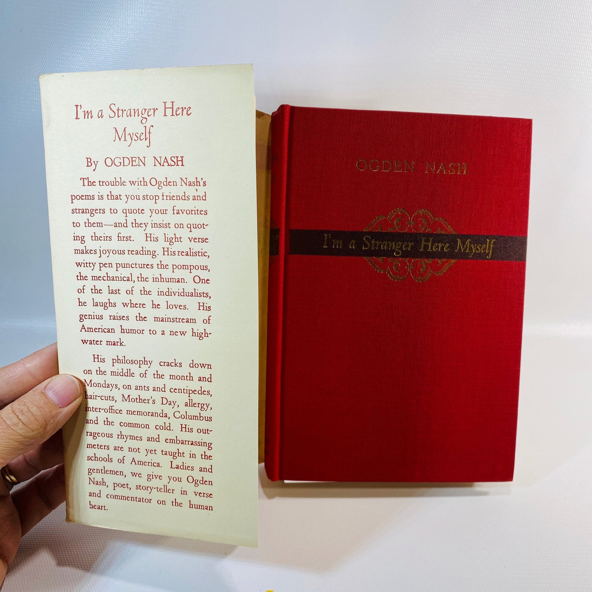 I'm a Stranger Here Myself by Ogden Nash 1938 Vintage Book