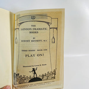 Play On 3rd Series The London Dramatic Books by Rodney Bennett 1958 Vintage Book