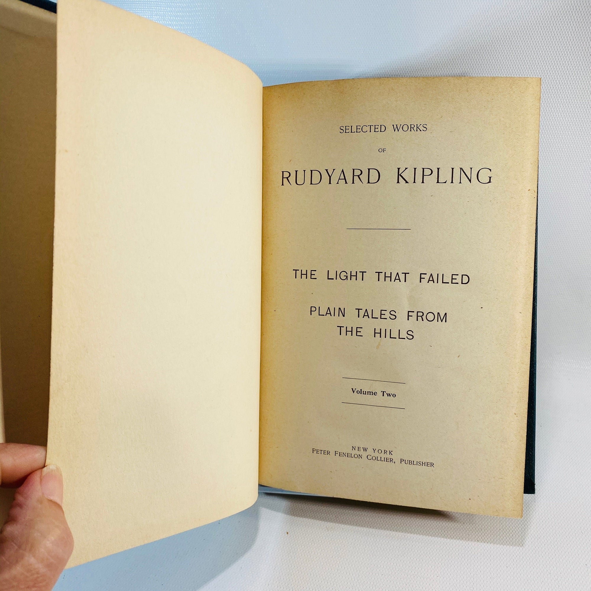 Selected Works of Rudyard Kipling Set of Three Published by Peter Fenelon Collier Vintage Book