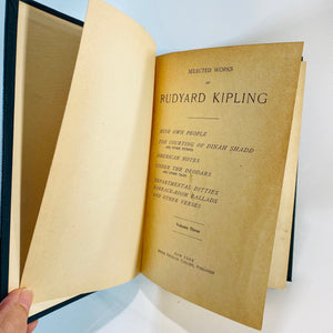 Selected Works of Rudyard Kipling Set of Three Published by Peter Fenelon Collier Vintage Book
