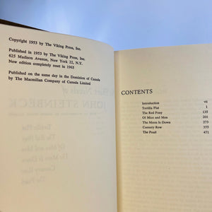 John Steinbeck 3 Volume Set: The Short Novels of John Steinbeck 1953 The Winter of our Discontent 1961 The Grapes of Wrath 1967 Viking Press