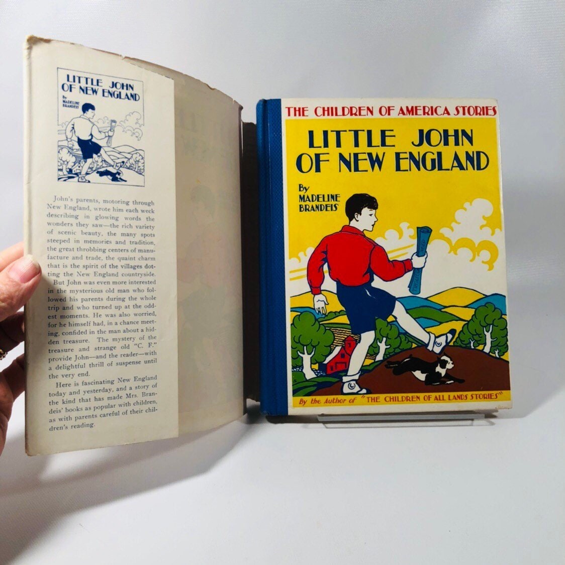 Little John of New England The Children of America Series by Madeline Brandeils  A Vintage Children's Book 1936 First Edition
